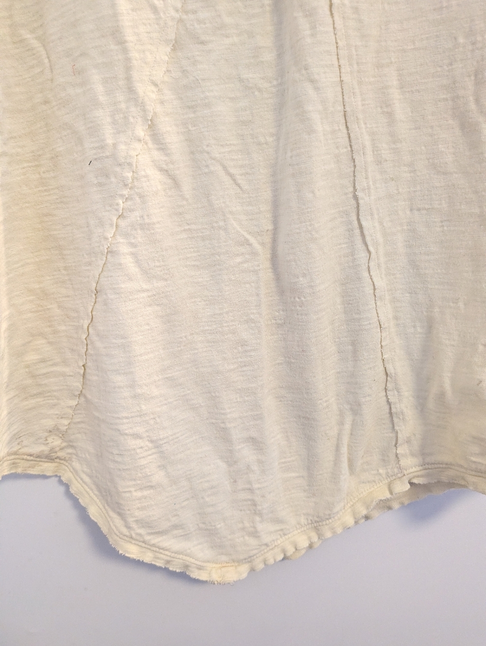 Women's Cream 3/4 Sleeve Scoop Neck Top - Picture 7 of 9